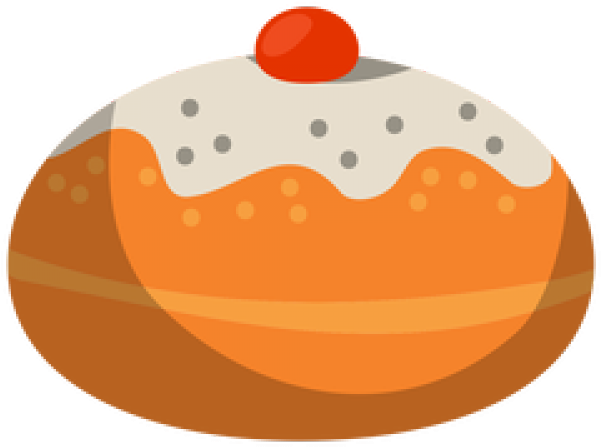 Dougnut Clipart Powdered Donut - Png Download (640x480), Png Download