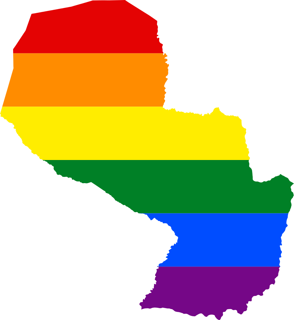 Lgbt Flag Map Of Paraguay - Paraguay Transparent Clipart (942x1024), Png Download