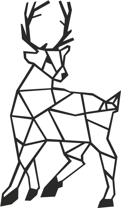 Reindeer Metal Wall Art Decor - Deer Clipart (600x800), Png Download