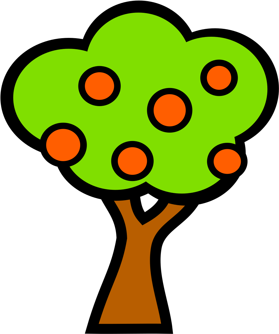 Fruit Tree Clipart (1074x1280), Png Download