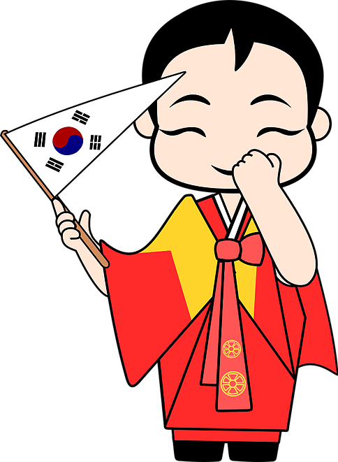 The Korean Harvest Festival - Cartoon Clipart (484x661), Png Download