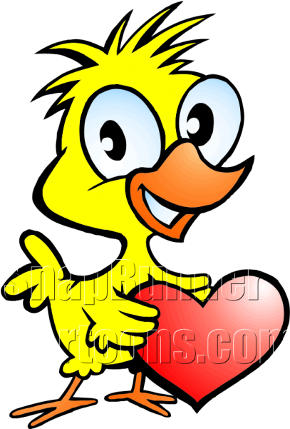 Chicken Holding Heart Mascot Logo - Chicken With Heart Clipart (600x600), Png Download