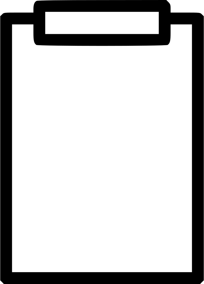 Movie Clapboard Clipart Png - Clipboard Clipart Black And White Png Transparent Png (706x980), Png Download