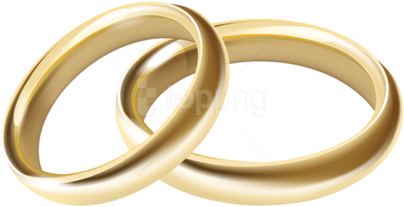 Free Png Download Wedding Rings Transparent Clipart (850x433), Png Download