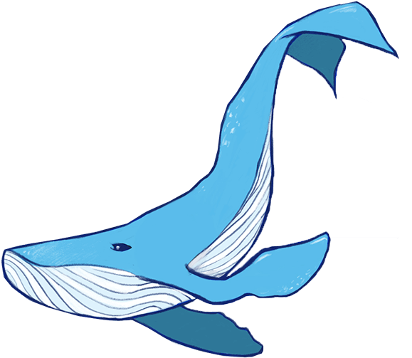 Ifaw Illustrated Messaging Sticker - Blue Whale Clipart (600x600), Png Download