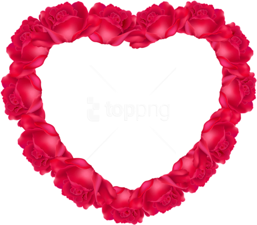 Free Png Heart Of Roses Png - Heart From Roses Png Clipart (850x744), Png Download