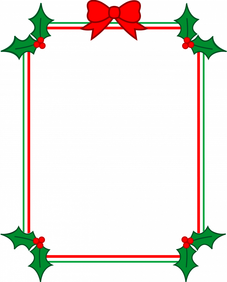 Permalink To Valentines Day Word Border - Transparent Christmas Clipart Borders - Png Download (728x905), Png Download