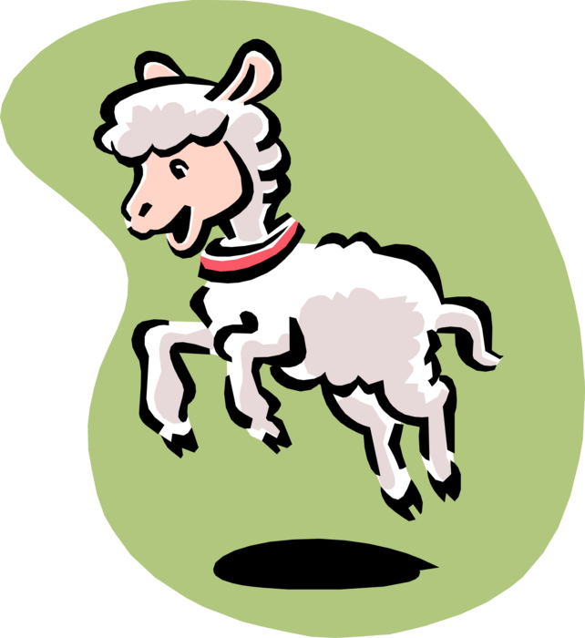 Vector Illustration Of Farm Agriculture Livestock Animal - Lamb Clipart (642x700), Png Download