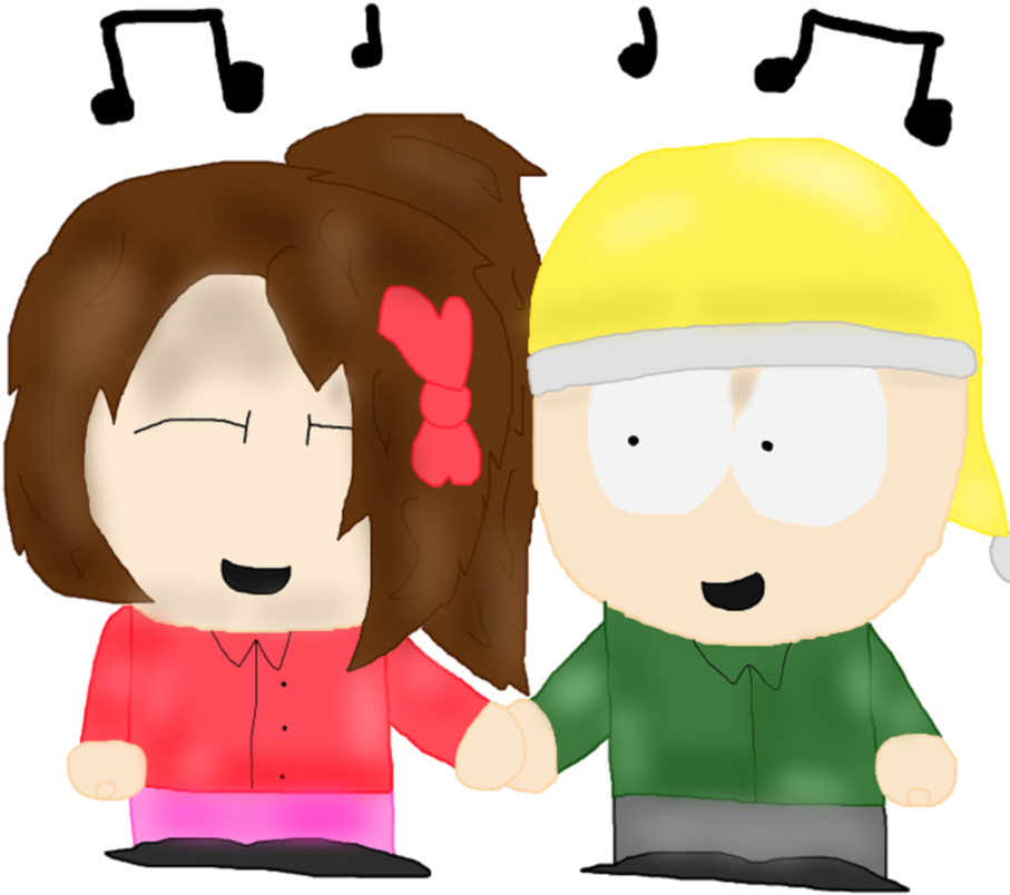 Best Friends Christmas Caroling By Yandere - Cartoon Clipart (978x817), Png Download