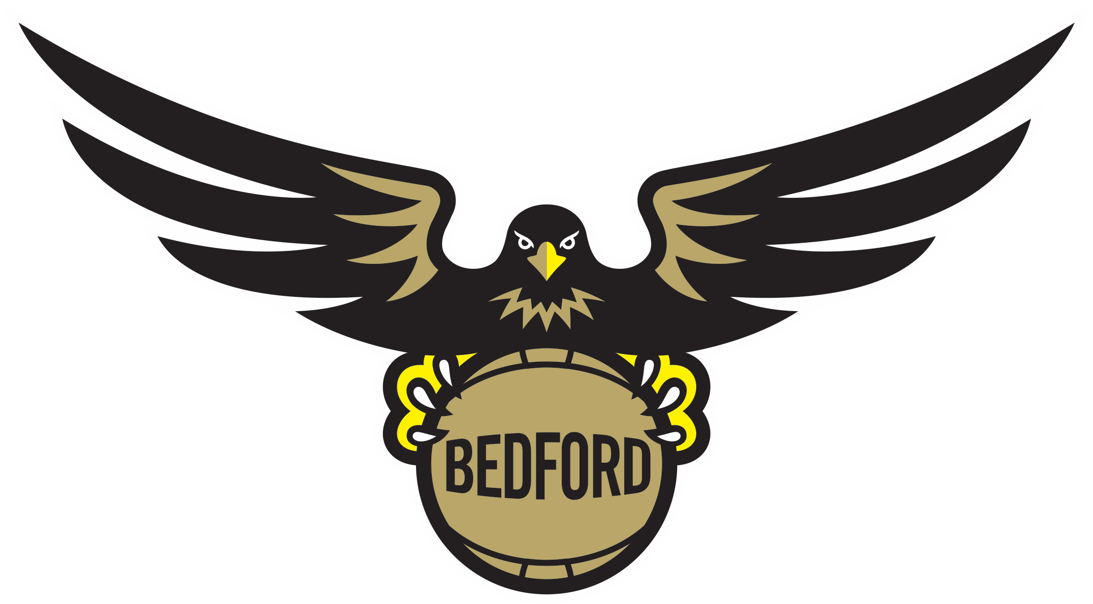 Bedford Mighty Eagles - Hawk Clipart (2303x1379), Png Download