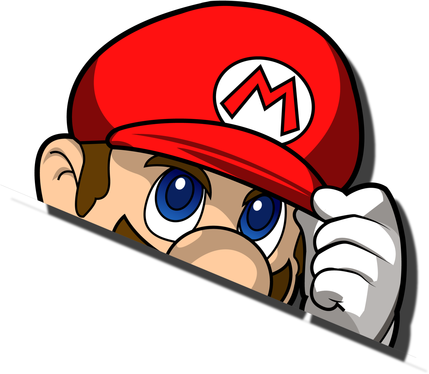 Mario Peeker - Cartoon Clipart (690x681), Png Download