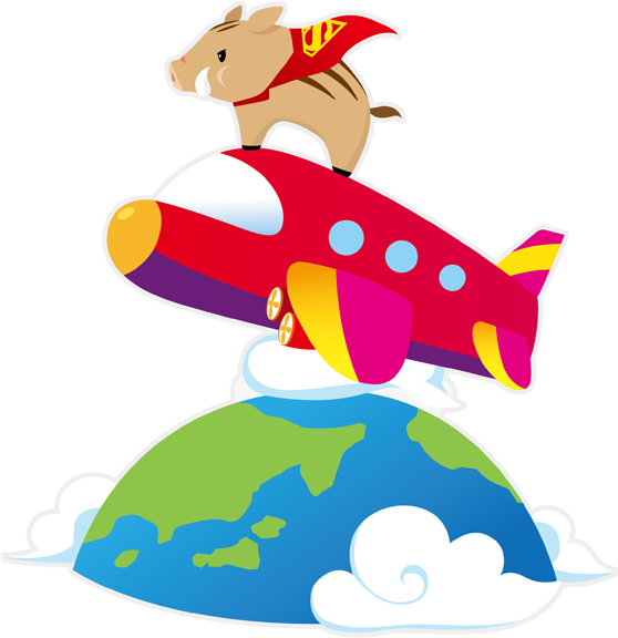 Flying Pig Superman - Cartoon Clipart (700x700), Png Download