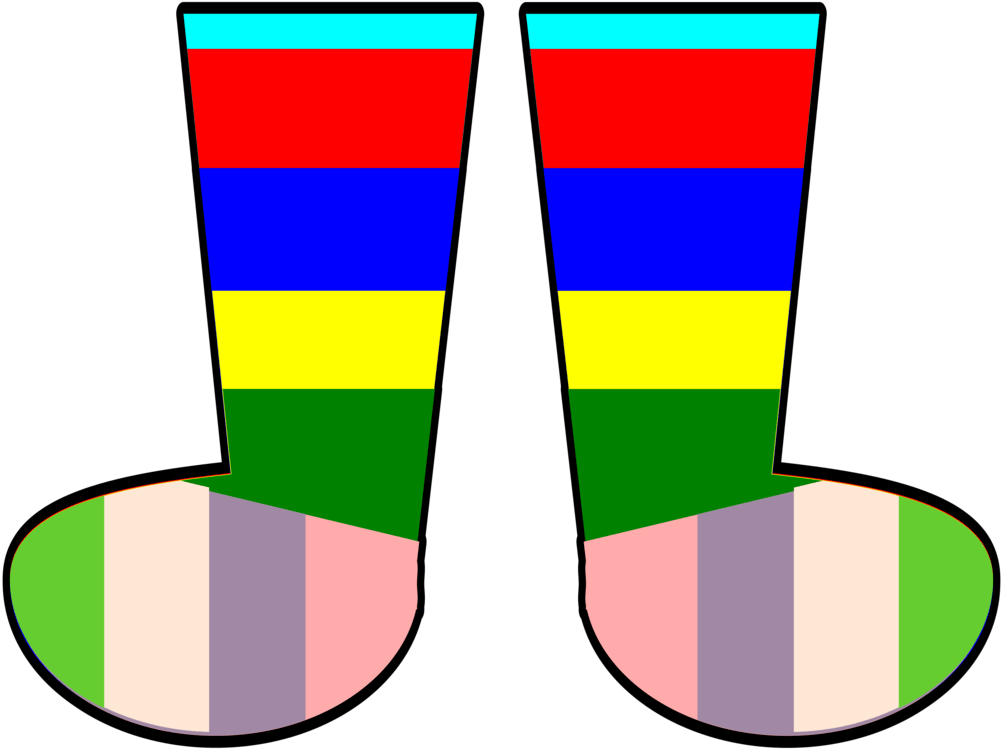 Crazy Sock Clipart - Silly Socks Clip Art - Png Download (1011x750), Png Download