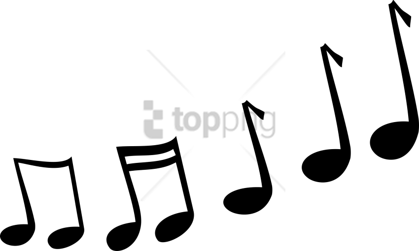 Free Png Music Notes Png Clipart Png Image With Transparent - Cartoon Music Notes Png (850x510), Png Download