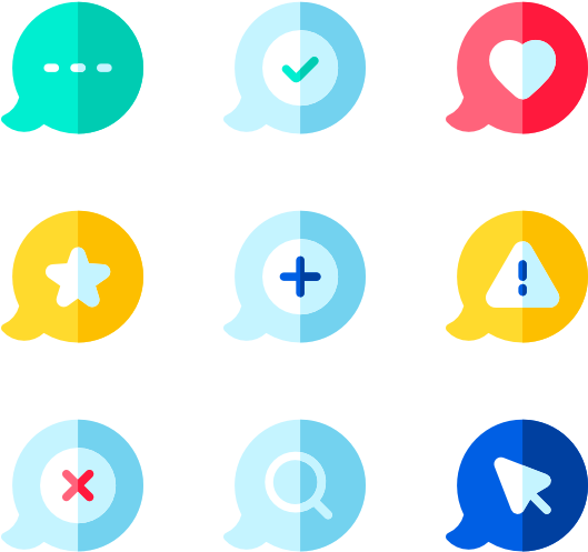 Speech Bubbles - Circle Clipart (600x564), Png Download