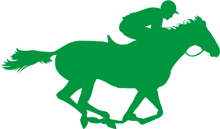 Clipart Horse Racing - Melbourne Cup Black And White - Png Download (800x421), Png Download
