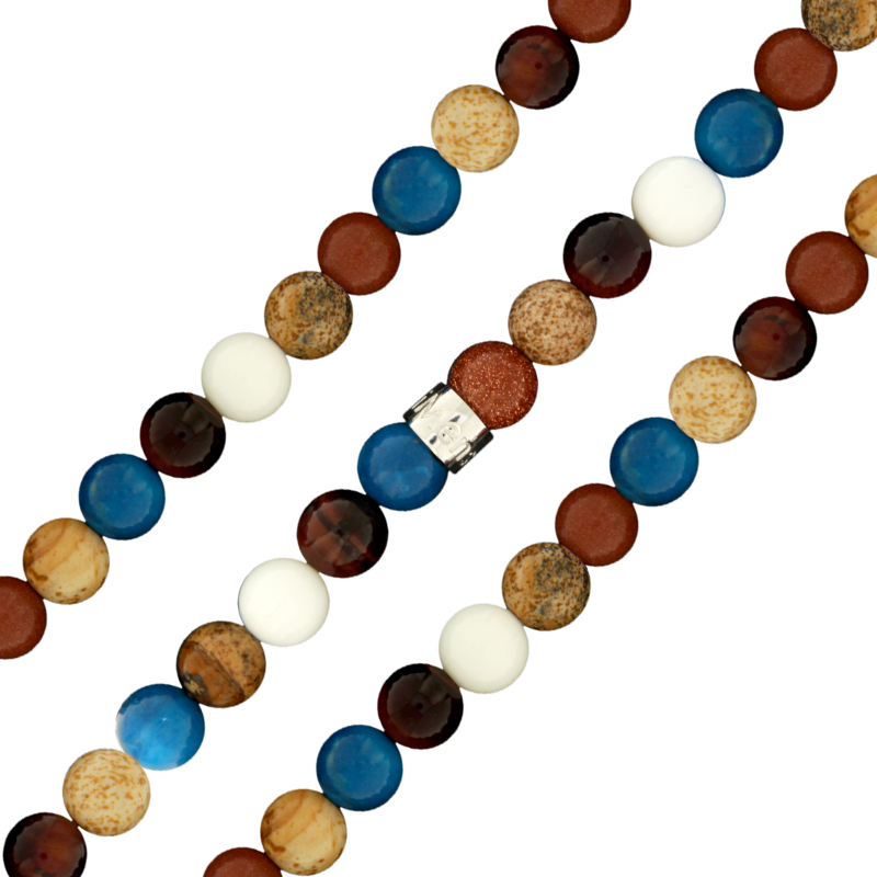 My Imenso "multi Turquoise Colors" 6mm Stretch Bracelet Clipart (800x800), Png Download