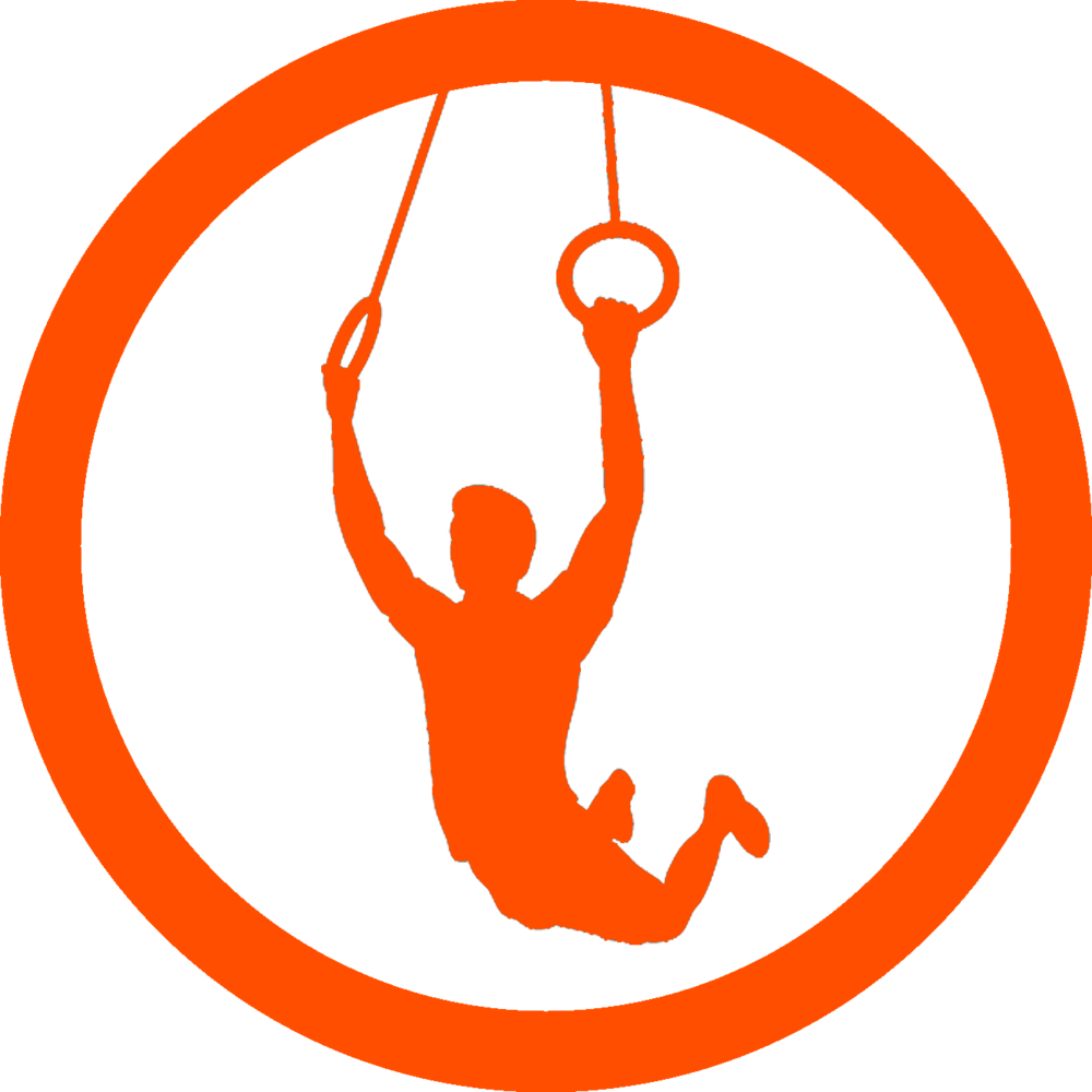 Crossfiticon - Ring Muscle Up Silhouette Clipart (1000x1000), Png Download