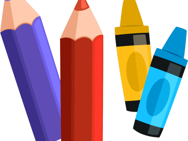 Crayon Clipart Paint - Crayon And Pencil Cartoon - Png Download (640x480), Png Download