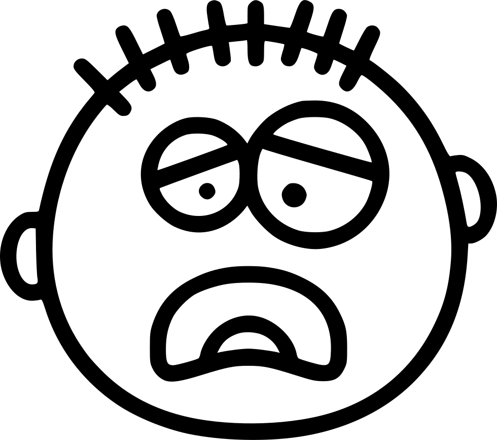 Png File Svg - Sleepy Icon Emoji Black And White Clipart (980x866), Png Download