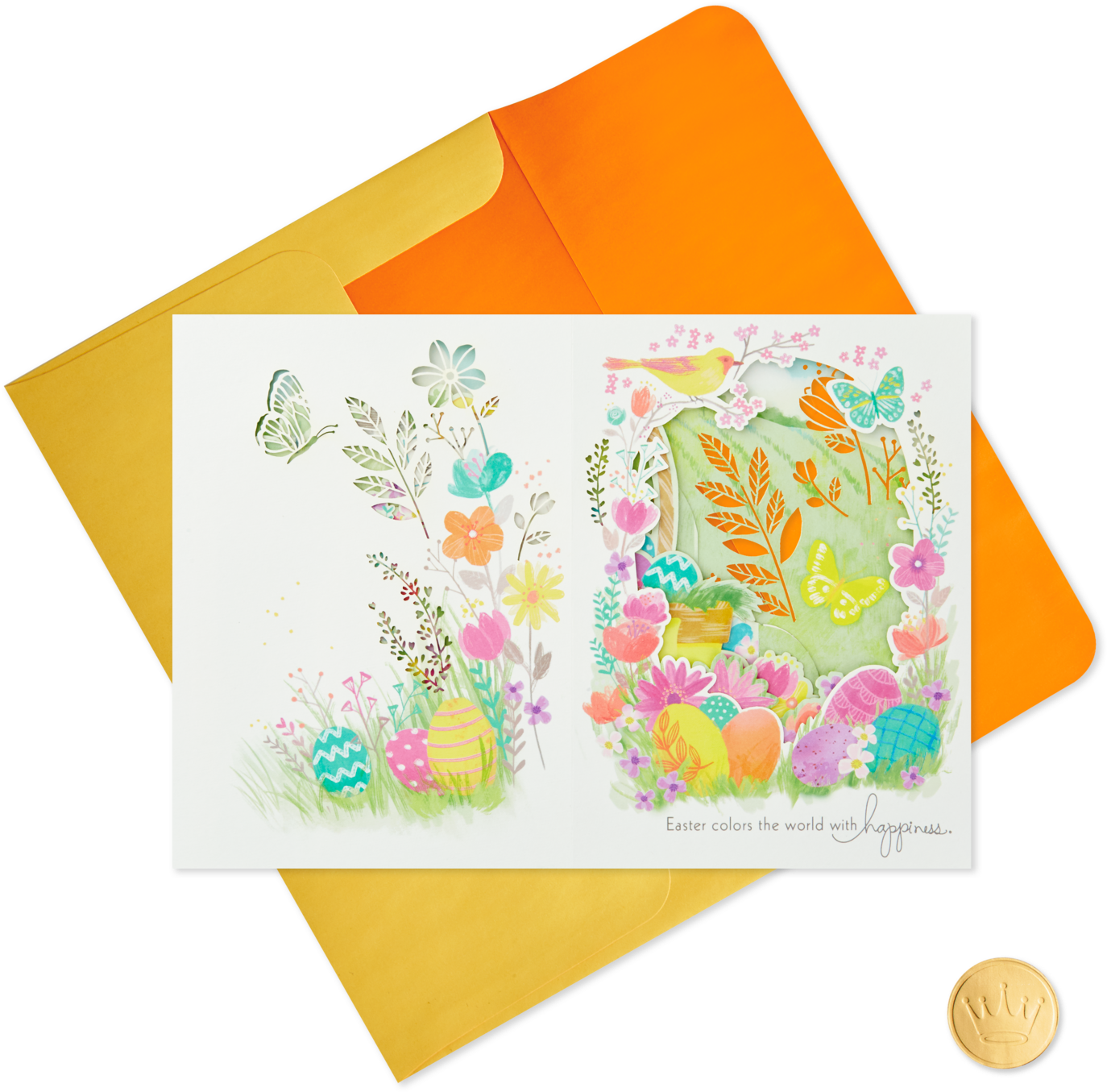 Color The World With Happiness Pop Up Shadow Box Easter - Paper Clipart (1470x1470), Png Download