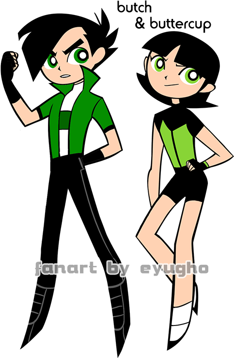 • Powerpuff Girls Butch My Art Fanart Bubbles Buttercup - Powerpuff Girls Buttercup Fanart Clipart (550x767), Png Download