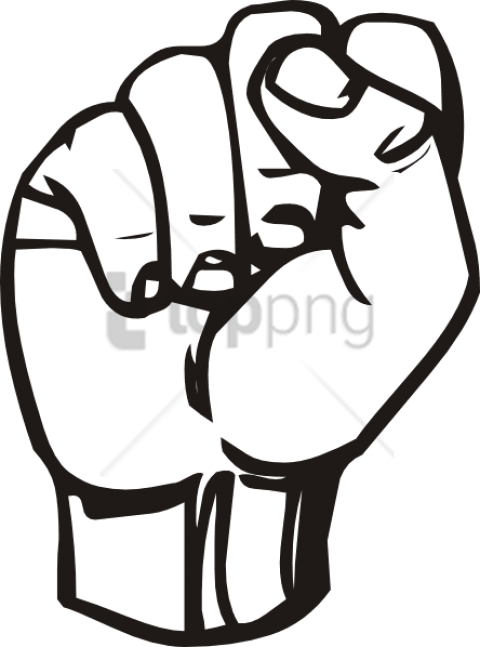 Free Png Download Fist Outline Png Images Background - Sign Language Letters S Clipart (480x647), Png Download