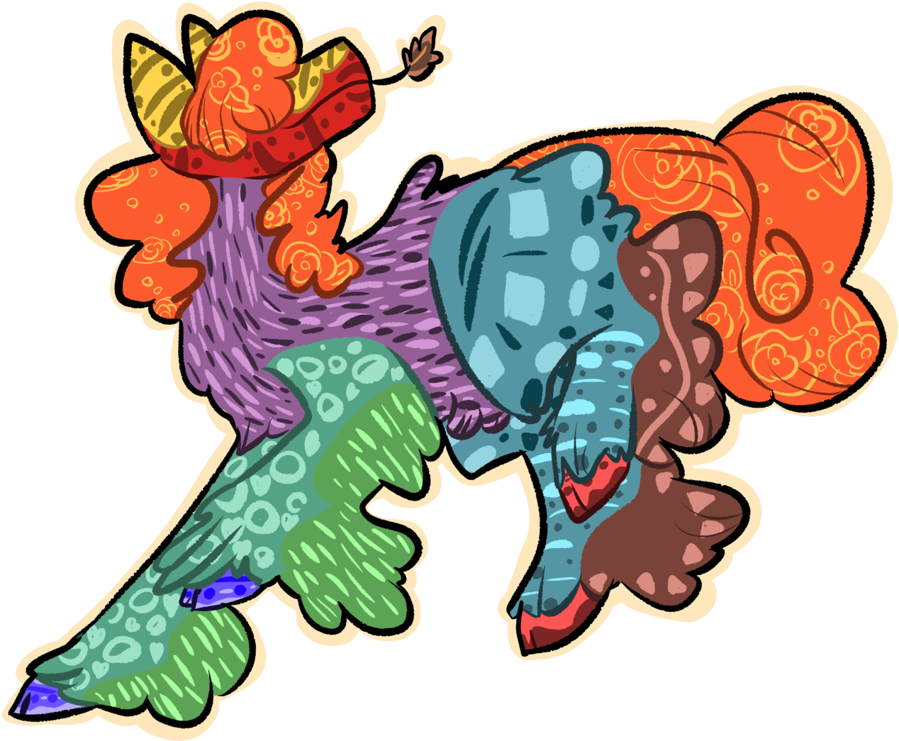 “do Paco As A Alebrije” They Say, Well Here We Are - Cartoon Clipart (1280x1189), Png Download
