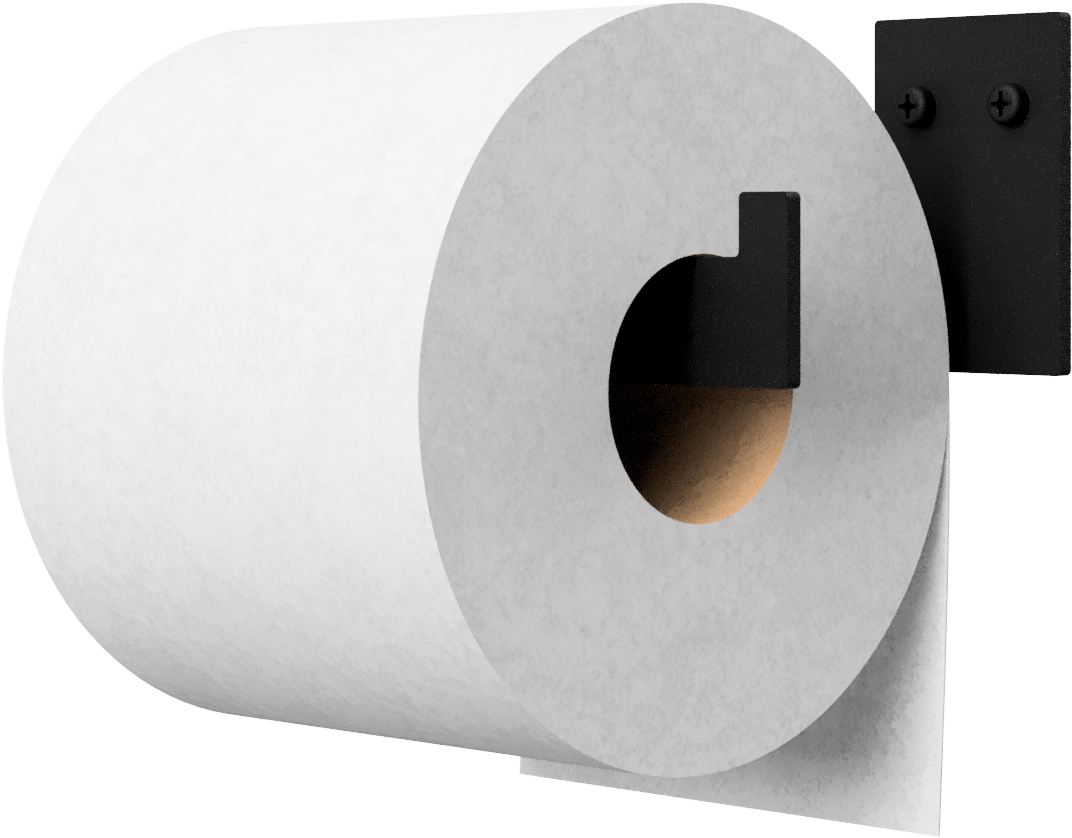 Toilet Paper Organizer - Toiletpapirholder Sort Clipart (1500x1500), Png Download