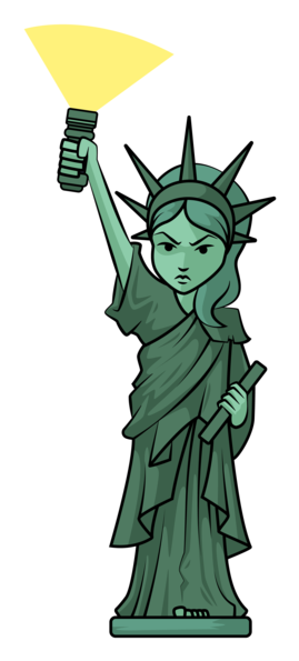 Statue Of Luminosity Velcro Backed Morale Patch - Illustration Clipart (600x600), Png Download