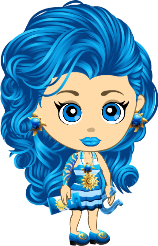 Blue Sundress Ap2016 - Cartoon Clipart (600x800), Png Download