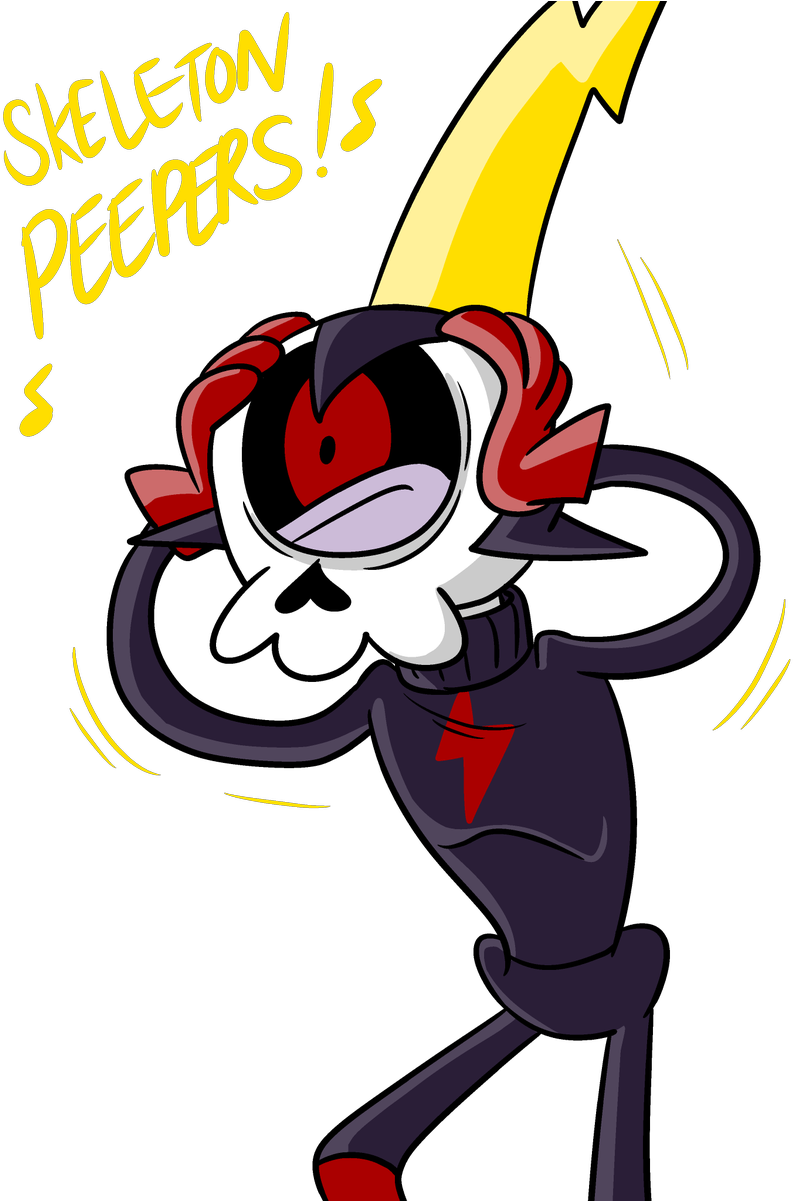 Imagining Peepers As A Cyclops Skeleton - Cartoon Clipart (848x1200), Png Download