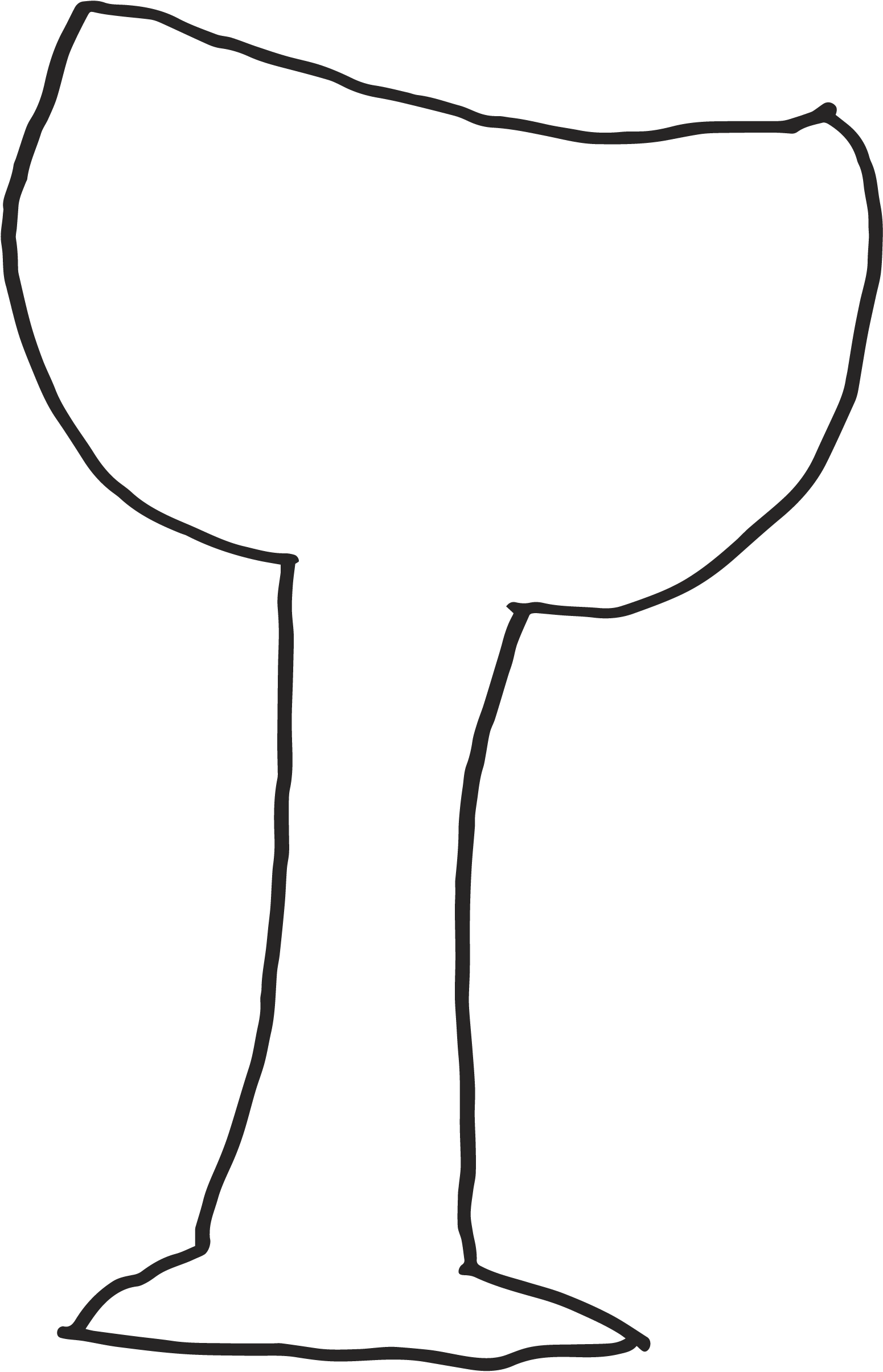 Chalice Template Clipart (1551x2410), Png Download