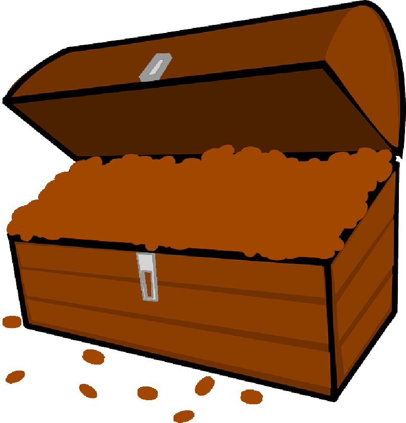 Pirate Treasure Chest Clipart At Getdrawings - Treasure - Png Download (800x833), Png Download