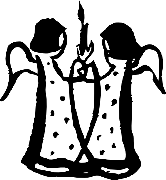 Angel Silhouette Clipart (552x599), Png Download