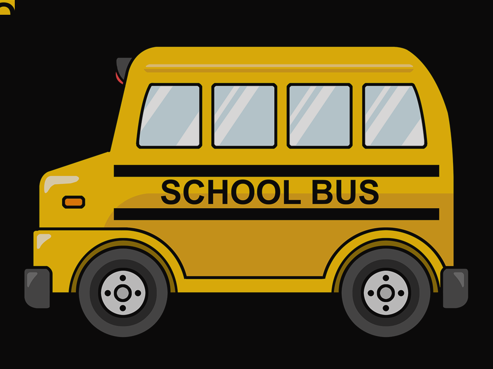 School Bus Clipart Transparent - Png Download (1000x750), Png Download