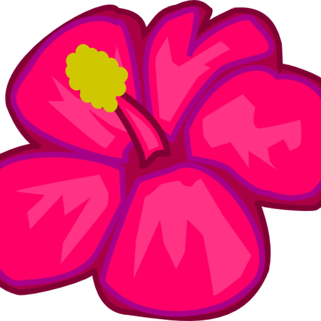 Hawaiian Flower Clipart Hawaiian Flower Clip Art Clipart - Draw A Tropical Flower - Png Download (1024x1024), Png Download