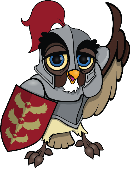 Knight Owl - Knight Owl Clipart - Png Download (515x658), Png Download