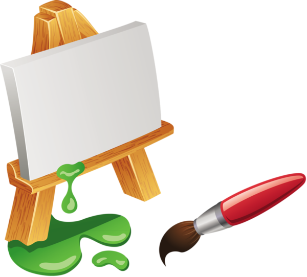 *** - Pinceles Y Tempera Png Clipart (600x542), Png Download