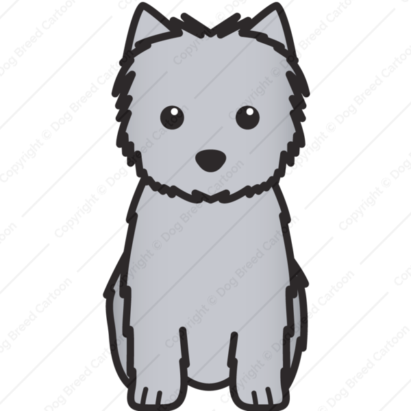 West Highland White Terrier Clipart Cairn Terrier - Cartoon Cairn Terrier - Png Download (600x600), Png Download