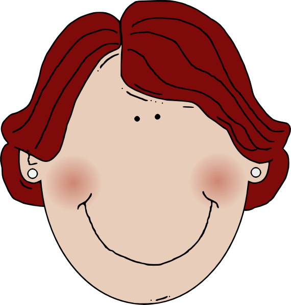 Cartoon Clipart Woman Faces - Png Download (570x597), Png Download