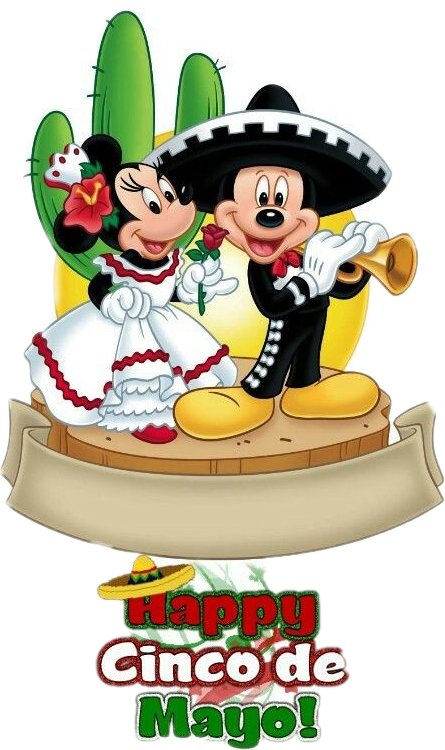 Mexican Mickey And Minnie Clipart (445x750), Png Download