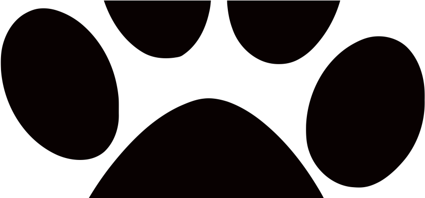 Dog Paw Print Clipart - Dog - Png Download (900x400), Png Download