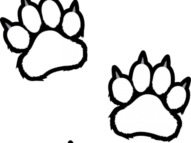 Scratches Clipart Tiger Paw - Clemson Clipart Black And White - Png Download (640x480), Png Download