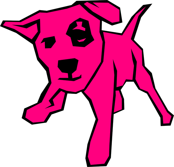 Pink Dog Cliparts - Dog Clip Art - Png Download (600x576), Png Download