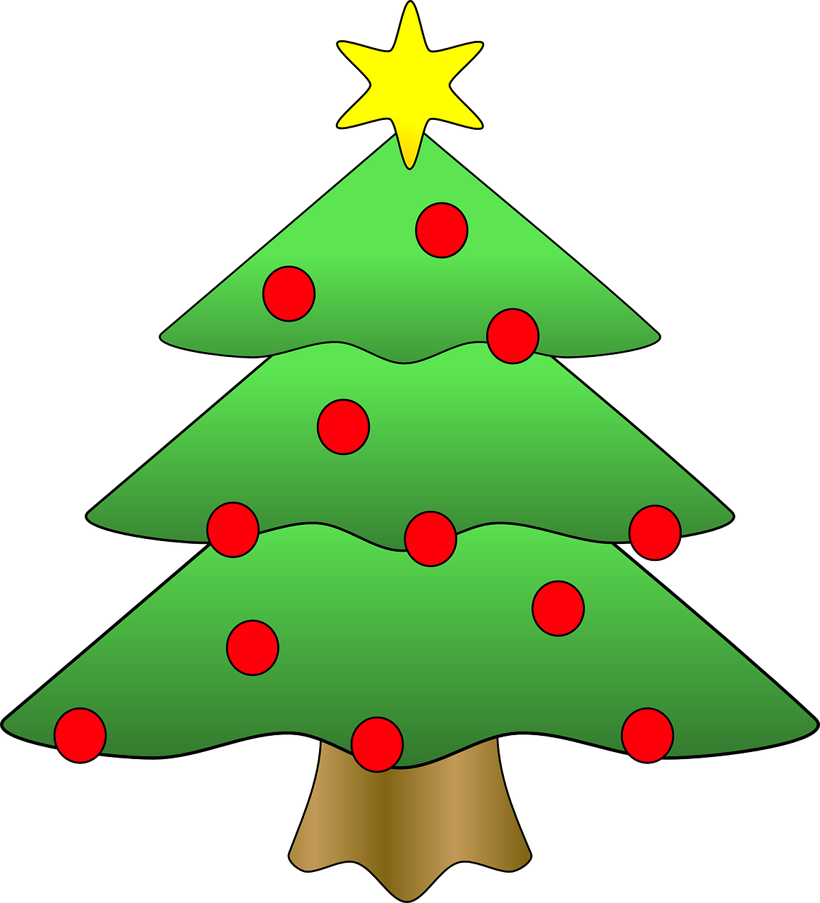 Christmas Tree Clipart - Png Download (540x595), Png Download