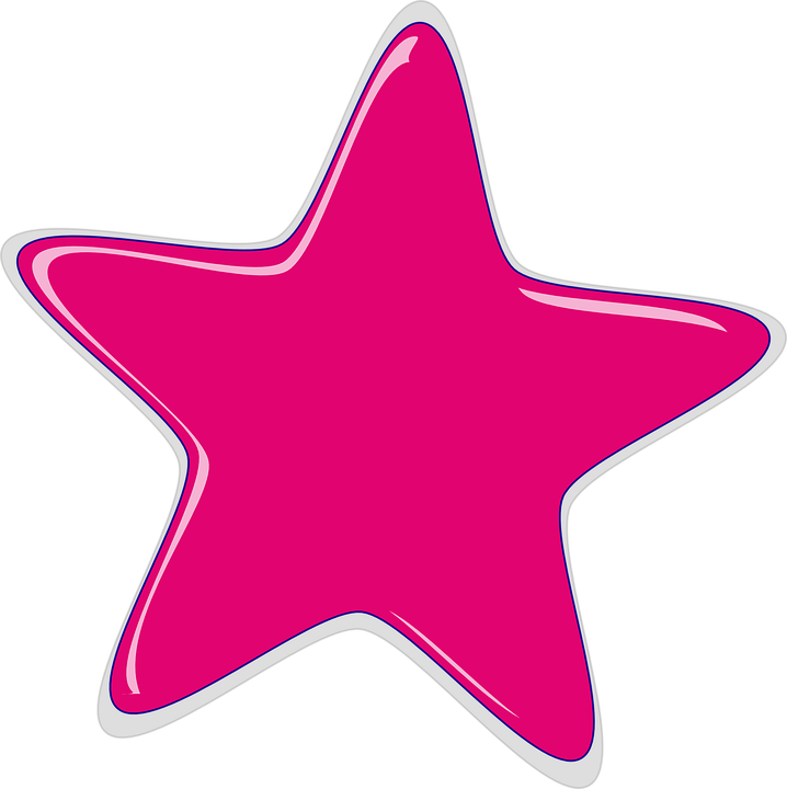 Star Pink Clipart (594x595), Png Download