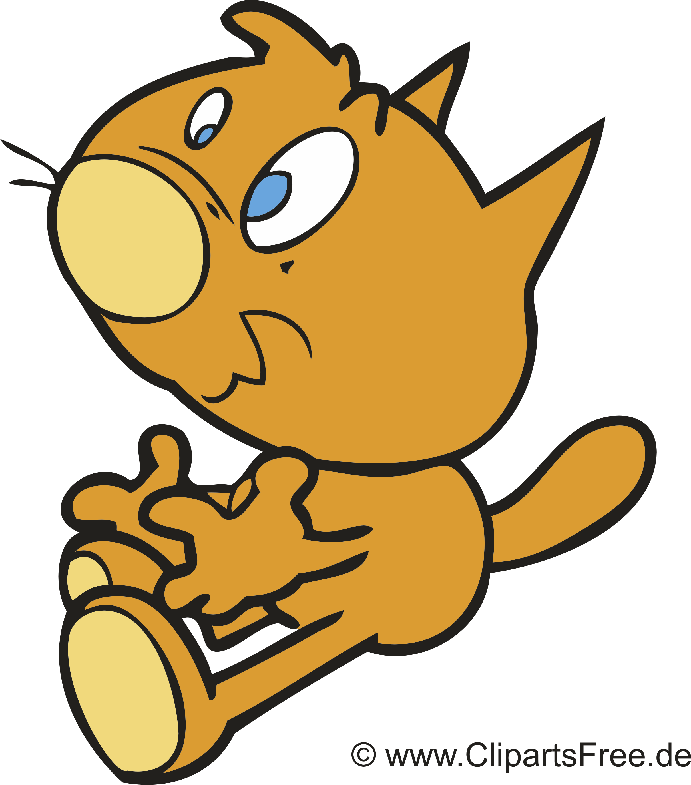 Bildtitel Clip Art Cartoon Cat - Clip Art - Png Download (2420x2749), Png Download