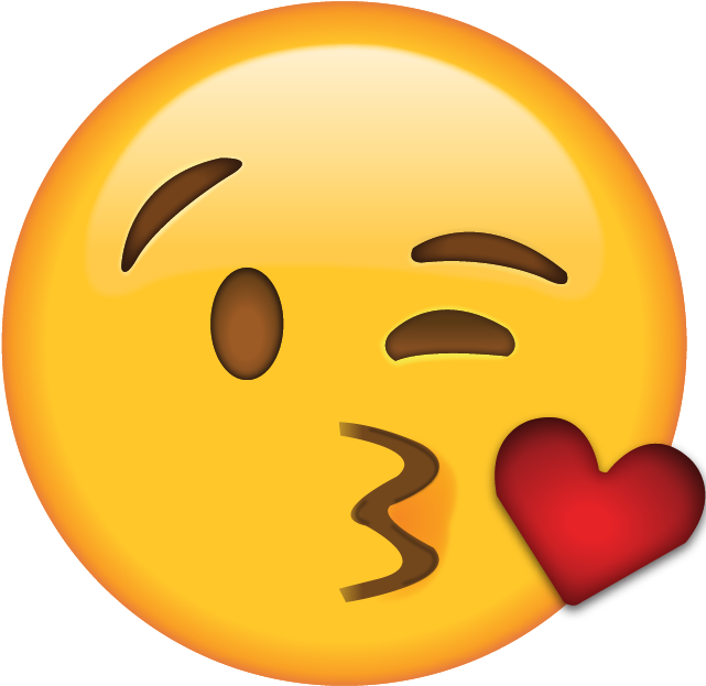Download Blow Kiss Emoji - Kiss Heart Emoji Png Clipart (600x600), Png Download