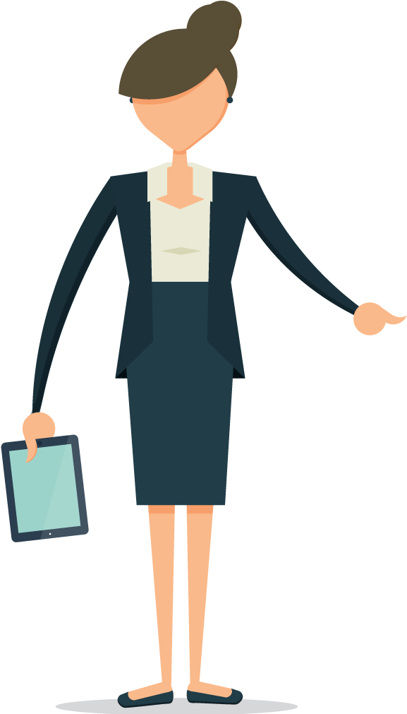 Woman Character - Computer Clipart (655x1010), Png Download